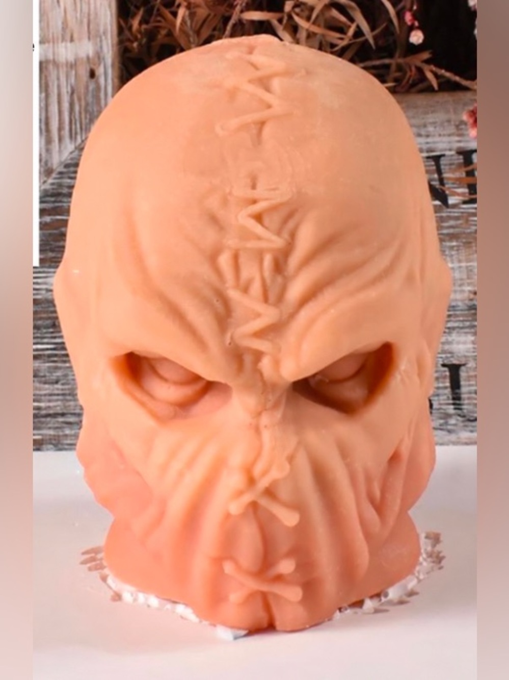 HALLOWEEN CANDLE scarecrow mask